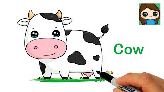 How to Draw a Cow Easy 🐮 [upl. by Cai]