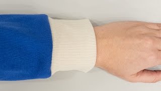 How to Sew a Knitted Sleeve Band  Cuff [upl. by Dodson]