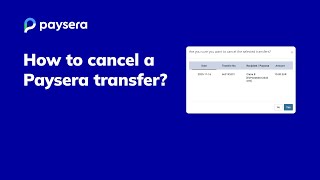 How to cancel a Paysera transfer [upl. by Riffle]