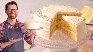 The Most AMAZING Vanilla Cake Recipe [upl. by Anoo]