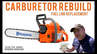 Husqvarna 136 Chainsaw Carburetor Rebuild amp Fuel Line Repair  Video [upl. by Eiramanna]