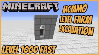 Minecraft  Simple amp Easy McMMO Excavation Level Farm 120 Works On Public Servers [upl. by Churchill364]