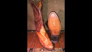 Lucchece Ostrich Boots Restored with JR Resole and Saphir Upper Treatment [upl. by Alessandro]