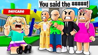 DAYCARE KIDS LEARN A BAD WORD Roblox  Brookhaven 🏡RP [upl. by Tull]