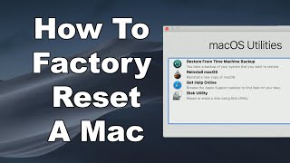 How To Erase amp Factory Reset A Mac amp Reinstall macOS  Step By Step Guide [upl. by Silin775]