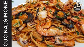 Spaghetti alla Pescatora con frutti di mare congelati Come poter ottenere il massimo [upl. by Yrollam]