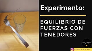 Experimento equilibrio de fuerzas con tenedores [upl. by Schreck946]