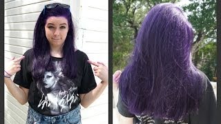 How to Dye Your Hair Purple NO BLEACH [upl. by Eadrahs]