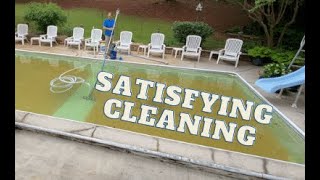 Satisfying Pool Cleaning [upl. by Yanad]