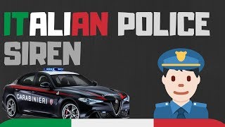 Sirena Carabinieri 100 ORIGINALE  Italian police siren [upl. by Semadar]