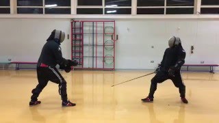 Longsword vs Rapier sparring Adam vs Nick [upl. by Drexler]