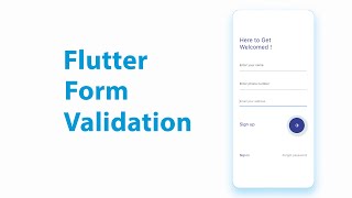 Flutter Form Validation  Flutter TextField Validation  Flutter TextFormField [upl. by Reina]