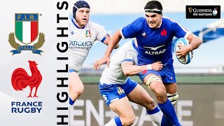 Italy v France  HIGHLIGHTS  Dupont Inspires Clinical France  Guinness Six Nations 2021 [upl. by Libys]