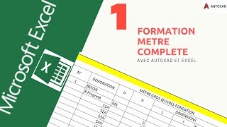 1 FORMATION MÉTRÉ GÉNIE CIVIL AVEC EXCEL [upl. by Dempsey850]