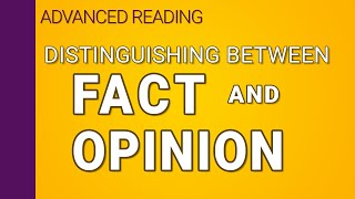 Distinguishing fact from opinion [upl. by Ailahk]