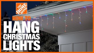 How to Hang Christmas Lights  The Home Depot [upl. by Aihsatsan]