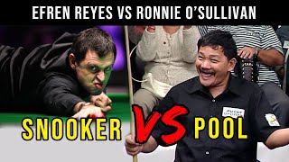 Efren Reyes VS Ronnie OSullivan Snooker VS Pool [upl. by Aimekahs]