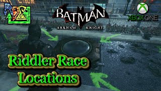 Batman Arkham Knight  Riddler Trophy Race Locations [upl. by Sina651]