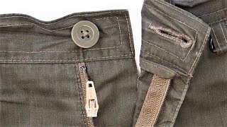 How to fix broken zipper in trousers [upl. by Sugden]