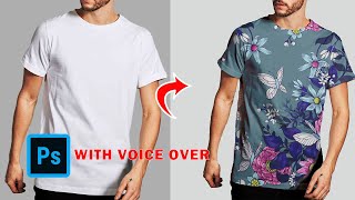 How to Add Patterns to Clothing in Photoshop  Putting Any Design on a Shirt using Photoshop [upl. by Mari559]