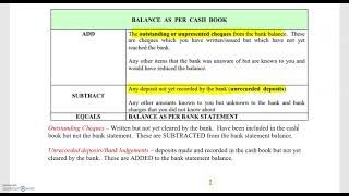 Bank Reconciliation Statement  Activity 1 Part 2 [upl. by Sheldon]