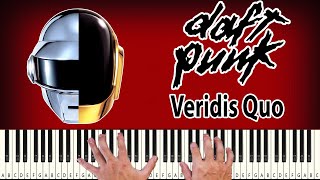 Daft Punk  Veridis Quo  PIANO TUTORIAL [upl. by Redep186]