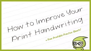 How to Improve Your PRINT Handwriting 🖊️ [upl. by Ahsi]