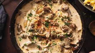 Easy Beef Stroganoff Recipe [upl. by Sharos672]