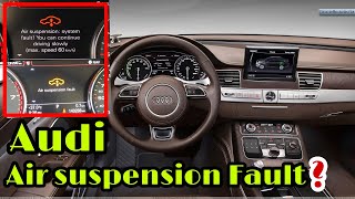 AUDI Air suspension fault  C104400 U101300 C10C800 [upl. by Zacharia]