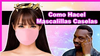 Como hacer MASCARILLAS de TELA Tapabocas barbijos cubrebocas FACIL en 3 min [upl. by Valeta819]