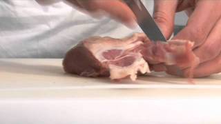 How to French trim a rack of lamb [upl. by Eidoc]