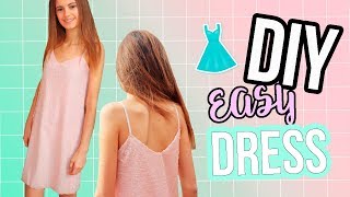 Cómo hacer un vestido lencero muy fácil  DIY SLIP DRESS [upl. by Ahsietal369]