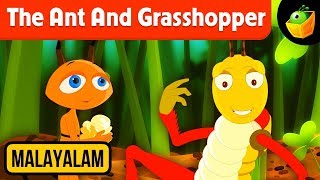 The Ant And Grasshopper  ഉറുമ്പും പുളിച്ചാടിയും  Aesops Fables In Malayalam [upl. by Idelia]