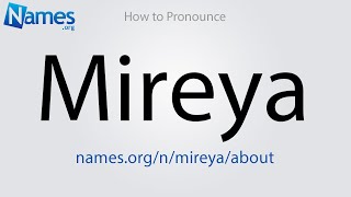 How to Pronounce Mireya [upl. by Topper110]