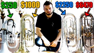 CHEAP 250 Non Compensating EUPHONIUM vs 6500 Compensating EUPHONIUM IS IT WORTH YOUR MONEY [upl. by Janet383]