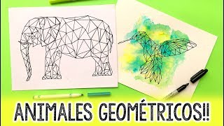 ¿Cómo hacer ANIMALES GEOMÉTRICOS ✄ Barbs Arenas Art [upl. by Enwahs]