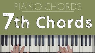 Piano Chords Major 7ths Minor 7ths amp Dominant 7ths [upl. by Ribaudo]