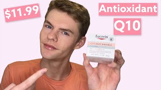 Eucerin Q10 AntiWrinkle Face Cream Review  Antioxidant Facial Moisturizer Eucerin Q10 [upl. by Geller]