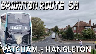 Brighton Bus Route 5A Patcham  Hangleton [upl. by Malinowski583]