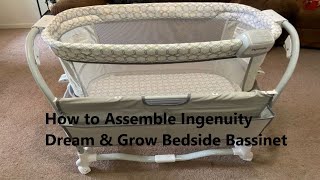 How to Assemble Ingenuity Dream amp Grow Bedside BassinetBaby Crib  December 2020 [upl. by Avner]