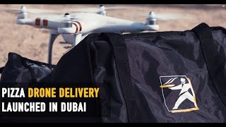 PIZZA DRONE DELIVERY IN DUBAI [upl. by Dame95]