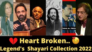 💔 Heart Broken Legends Best Shayari Collection 2022  Tahzeeb Hafi  Jaun Elia  Dr Rahat Indori [upl. by Lebezej256]