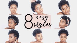 8 Easy Hairstyles For SHORT 4C Natural Hair  4C NATURAL HAIRSTYLES [upl. by Howzell]