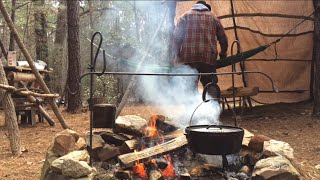 CAMP COOKING  Dutch Oven Beef Stew  Cast Iron Wednesday [upl. by Khai10]