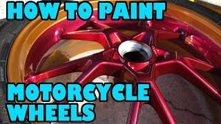 How to Paint Motorcycle Wheels Speed T Project [upl. by Emanuela]