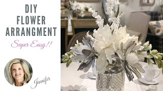 DIY Artificial Flower Arrangement  Jennifer Decorates [upl. by Soilisav]