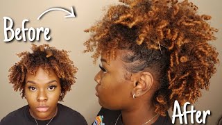 Curly Frohawk Hairstyle  MOHAWK  Natural Hairstyle [upl. by Highams]