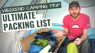 What To Pack Camping Weekend Checklist [upl. by Doig]