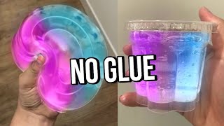 Testing VIRAL NO GLUE SLIMES How to make DIY NO GLUE slimes WATER SLIME amp 1 ingredient slime [upl. by Quintessa207]