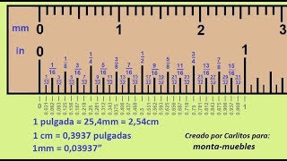 Como usar centímetros y pulgadas en carpintería [upl. by Akeber]